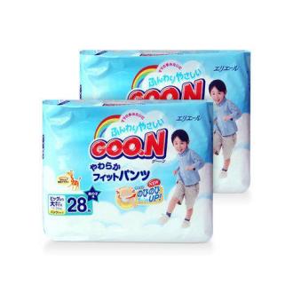 GOO.N 大王 XXL 28片/包 2包装男宝宝用拉拉裤 干爽维E