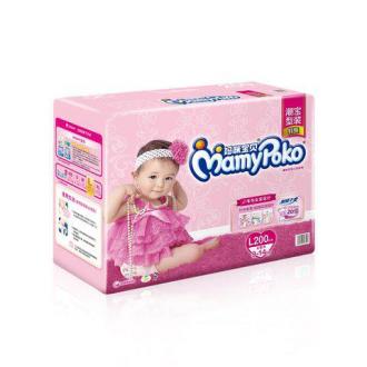 MamyPoko 妈咪宝贝 L 200片 女 瞬吸干爽 纸尿裤/尿不湿 9-14公斤