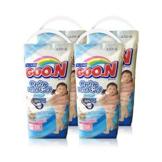 GOO.N 大王 XL 38片/包 4包 女宝宝用拉拉裤 干爽维E