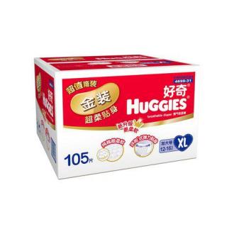 【官方授权】HUGGIES 好奇 金装贴身舒适 纸尿裤/尿不湿 XL105片