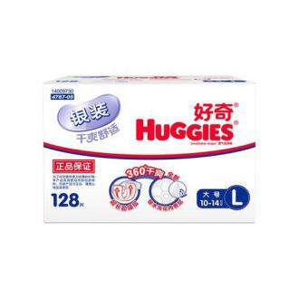 【官方授权】HUGGIES 好奇 银装干爽舒适 纸尿裤/尿不湿 L128片