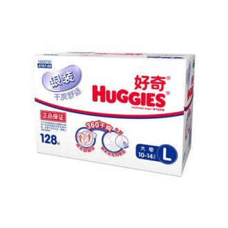 【官方授权】HUGGIES 好奇 银装干爽舒适 纸尿裤/尿不湿 L128片