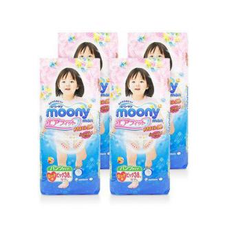 moony 尤妮佳 XL 38片/包 4包装 女宝宝用拉拉裤